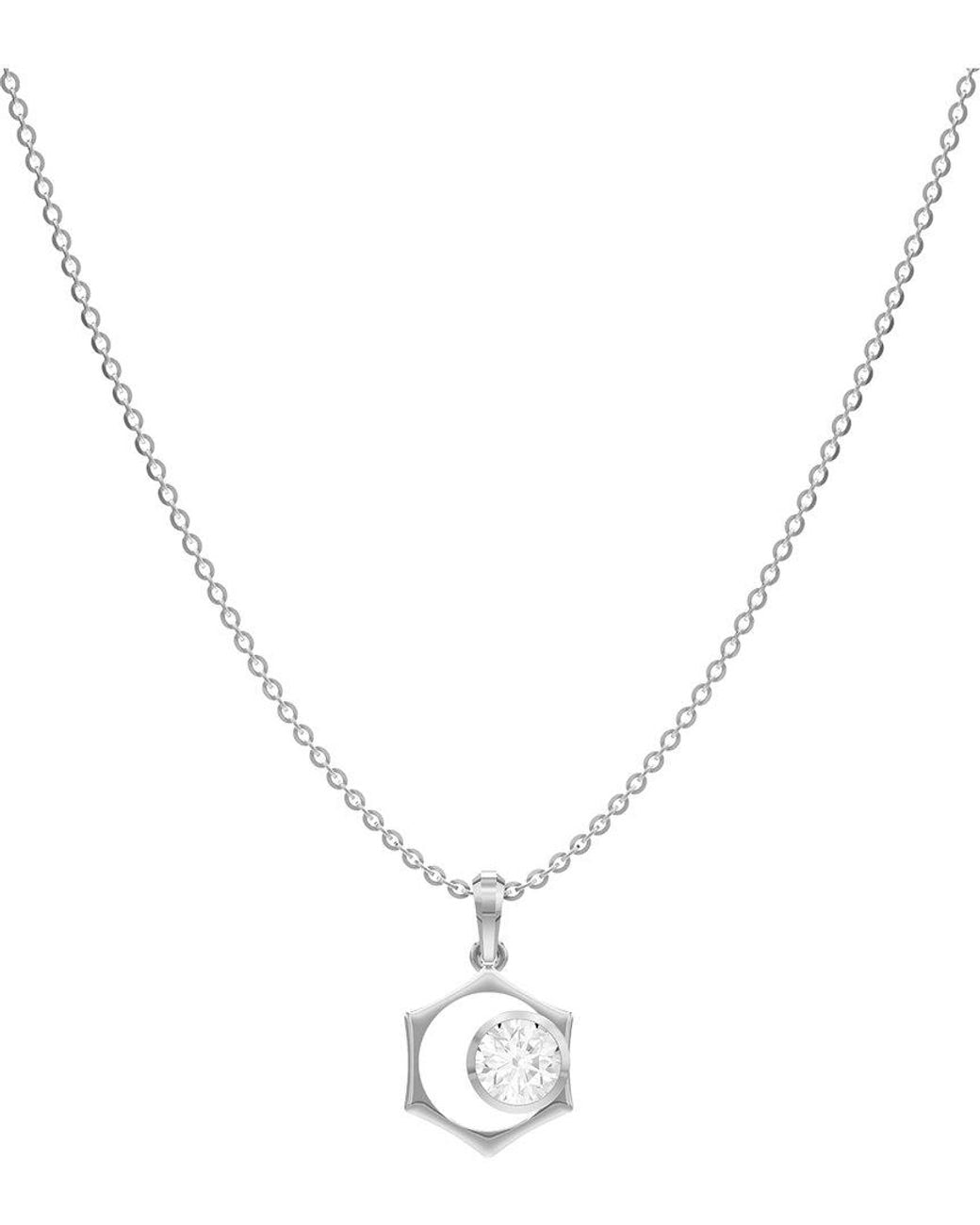 Lab Grown Diamonds Metallic 14K 1.50 Ct. Tw. Lab-Grown Diamond Necklace