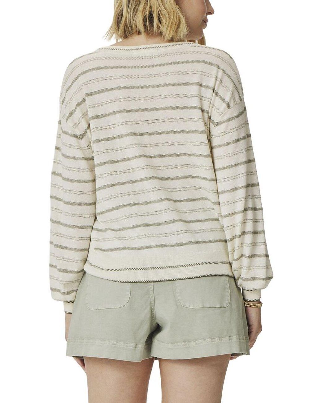 Splendid Gray Finn Multi Stripe Sweater