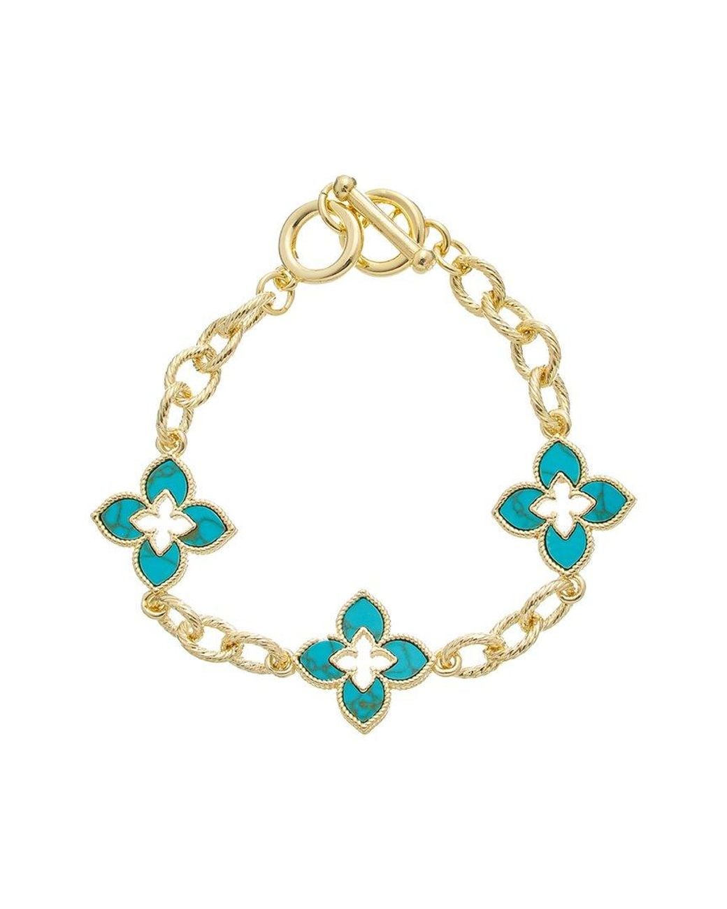 Juvell Blue 18K Plated Toggle Bracelet