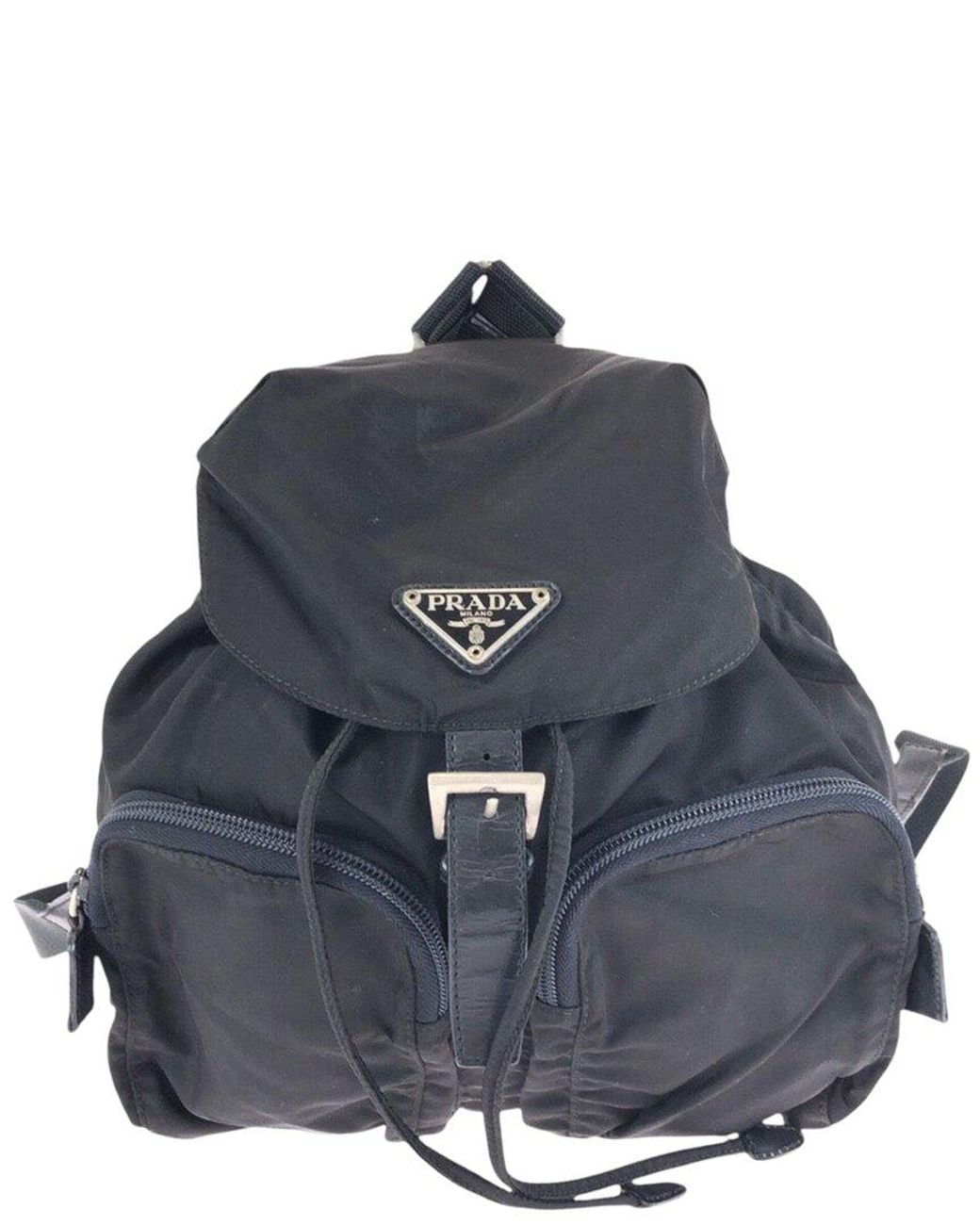 Prada Blue Tessuto Logo Backpack (Authentic Pre-Loved)
