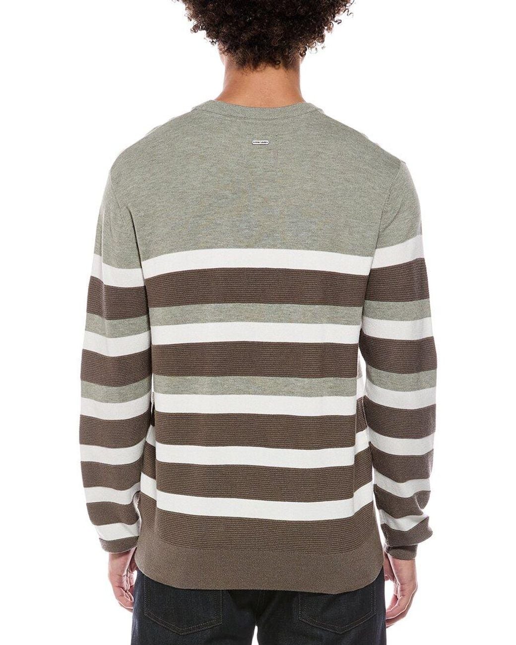 Point Zero Gray Semi Fit Crewneck Sweater for men