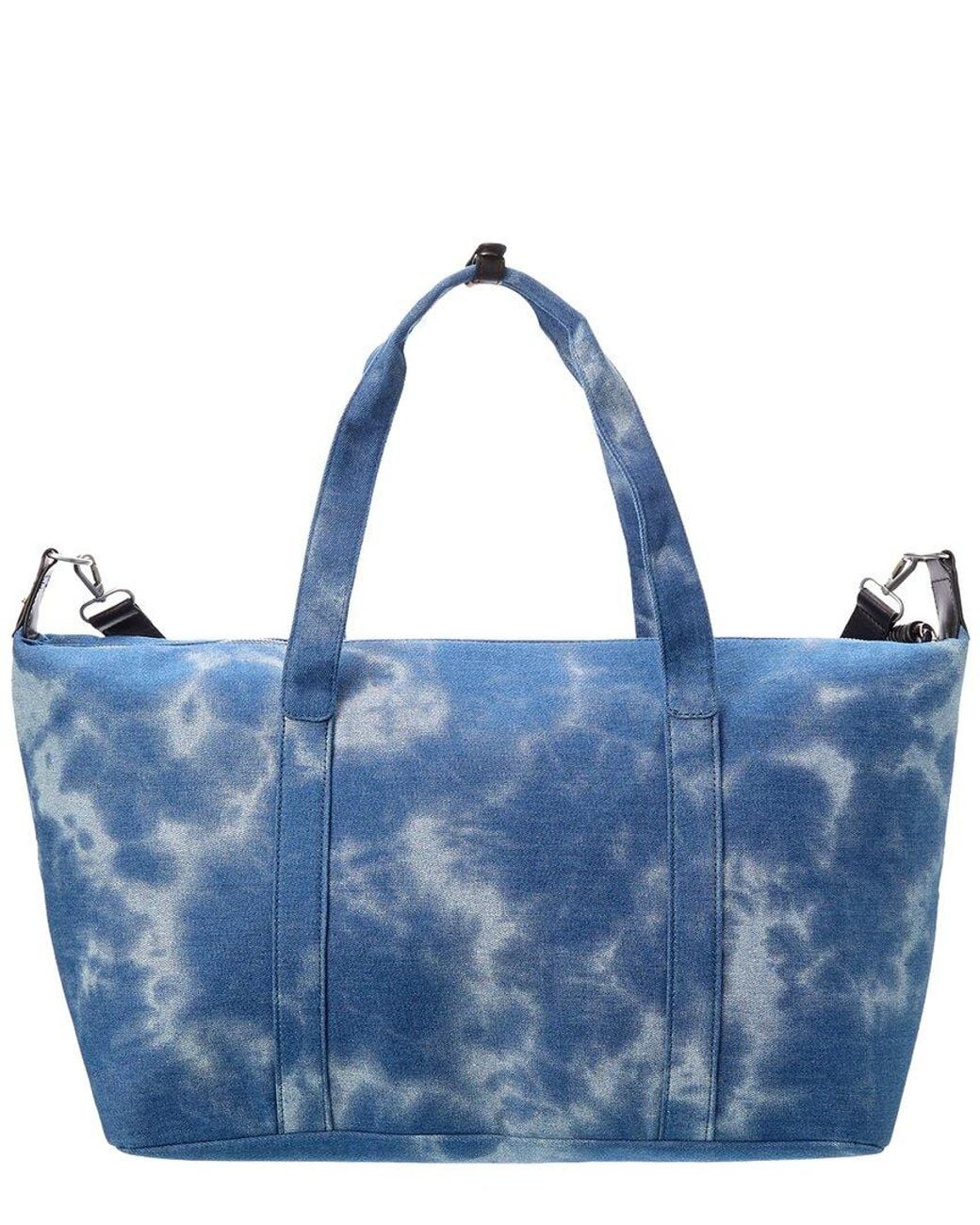 Palm Angels Blue Travel Canvas Duffel Bag