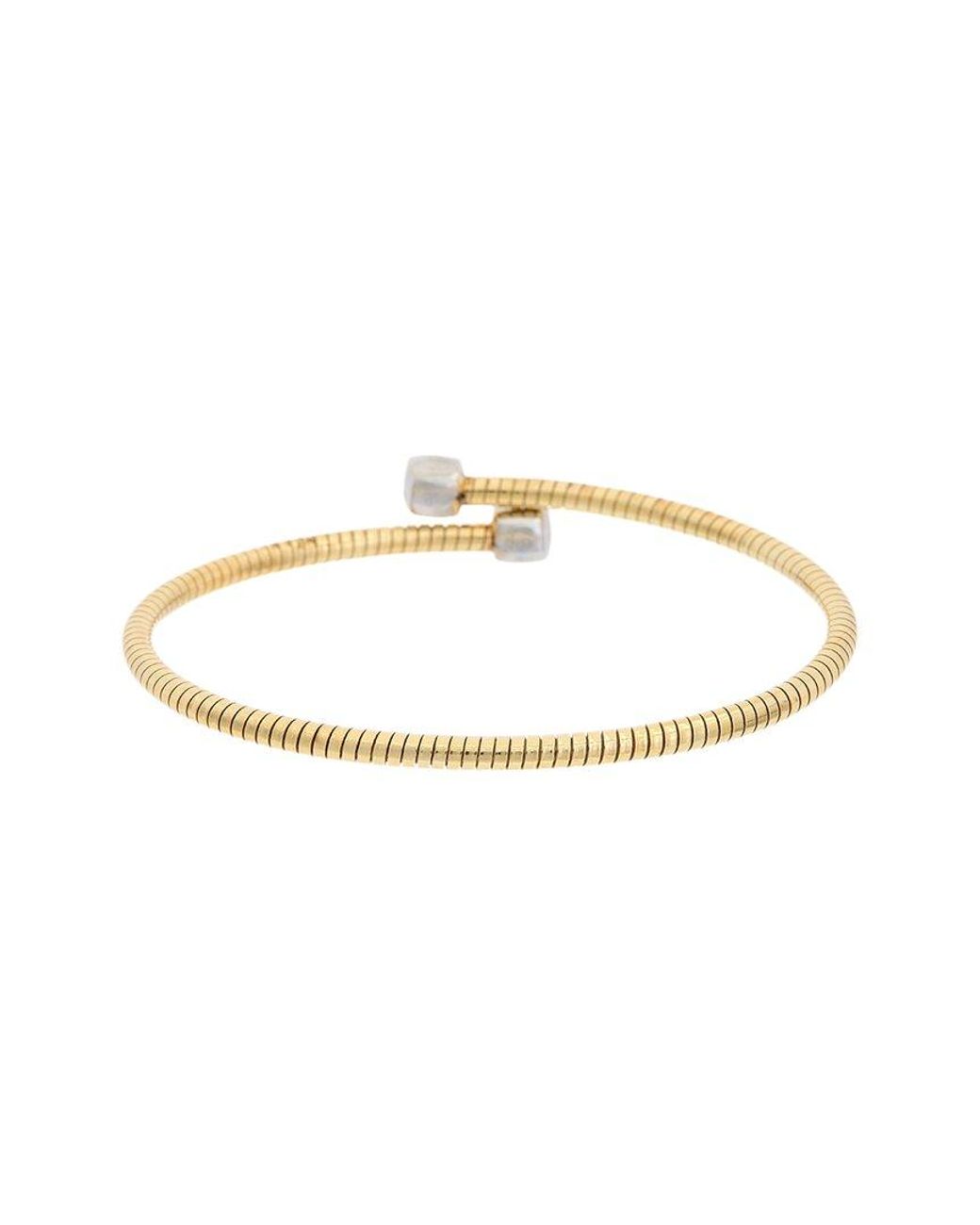 Meshmerise White 18K Over 0.10 Ct. Tw. Diamond Bangle Bracelet