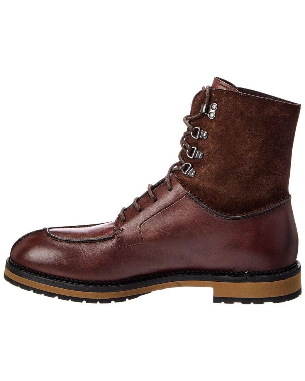 Tod's Brown Leather & Suede Boot for men