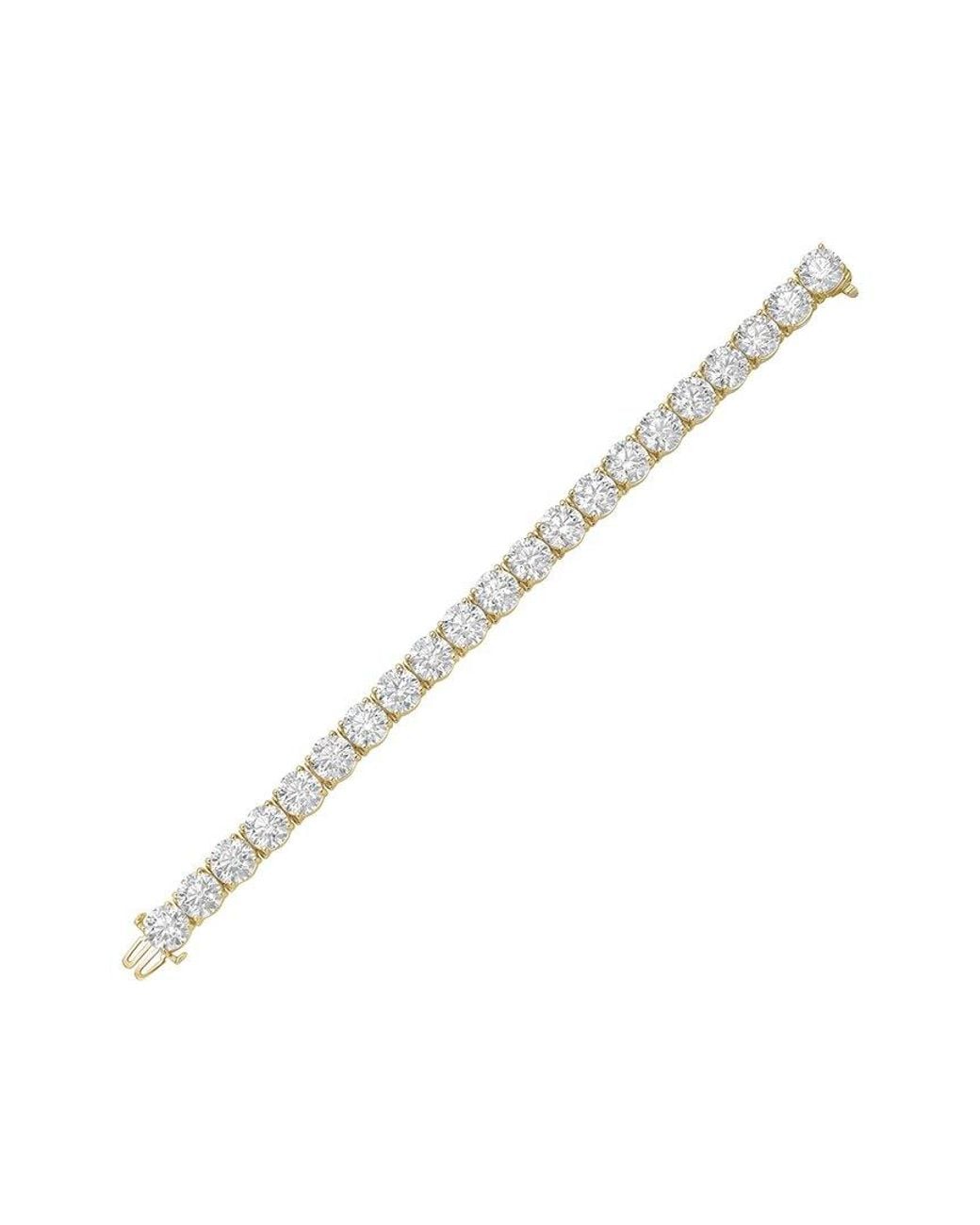 Diana M Metallic Diana M. 14K 16.30 Ct. Tw. Lab-Grown Diamond Tennis Bracelet