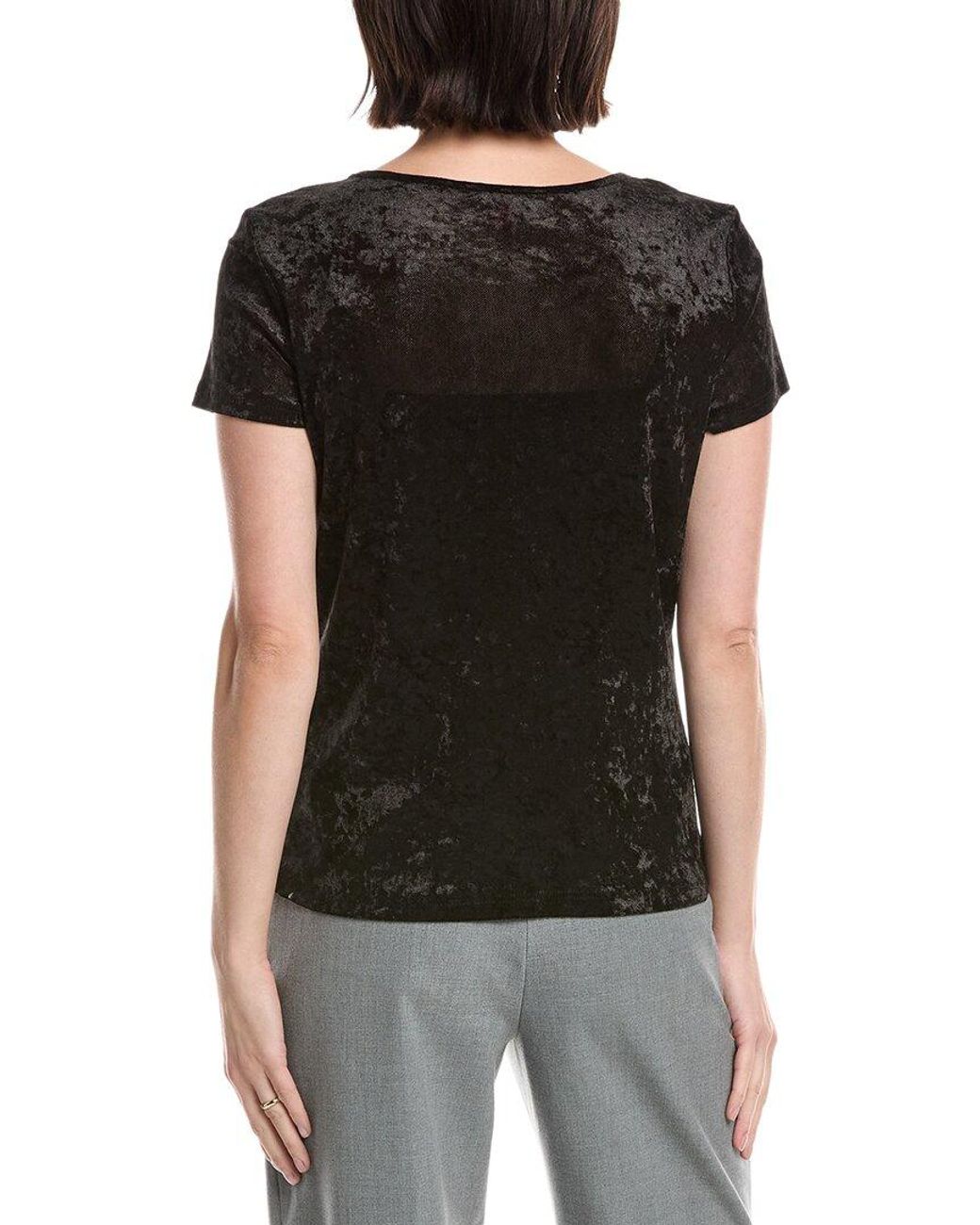 Vince Camuto Black Textured Top