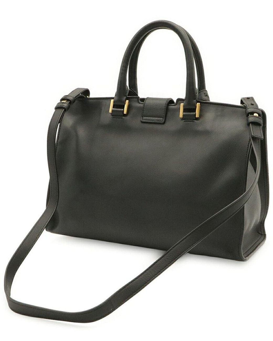 Saint Laurent Black Others Y Line Petit Cabas Handbag (Authentic Pre-Loved)