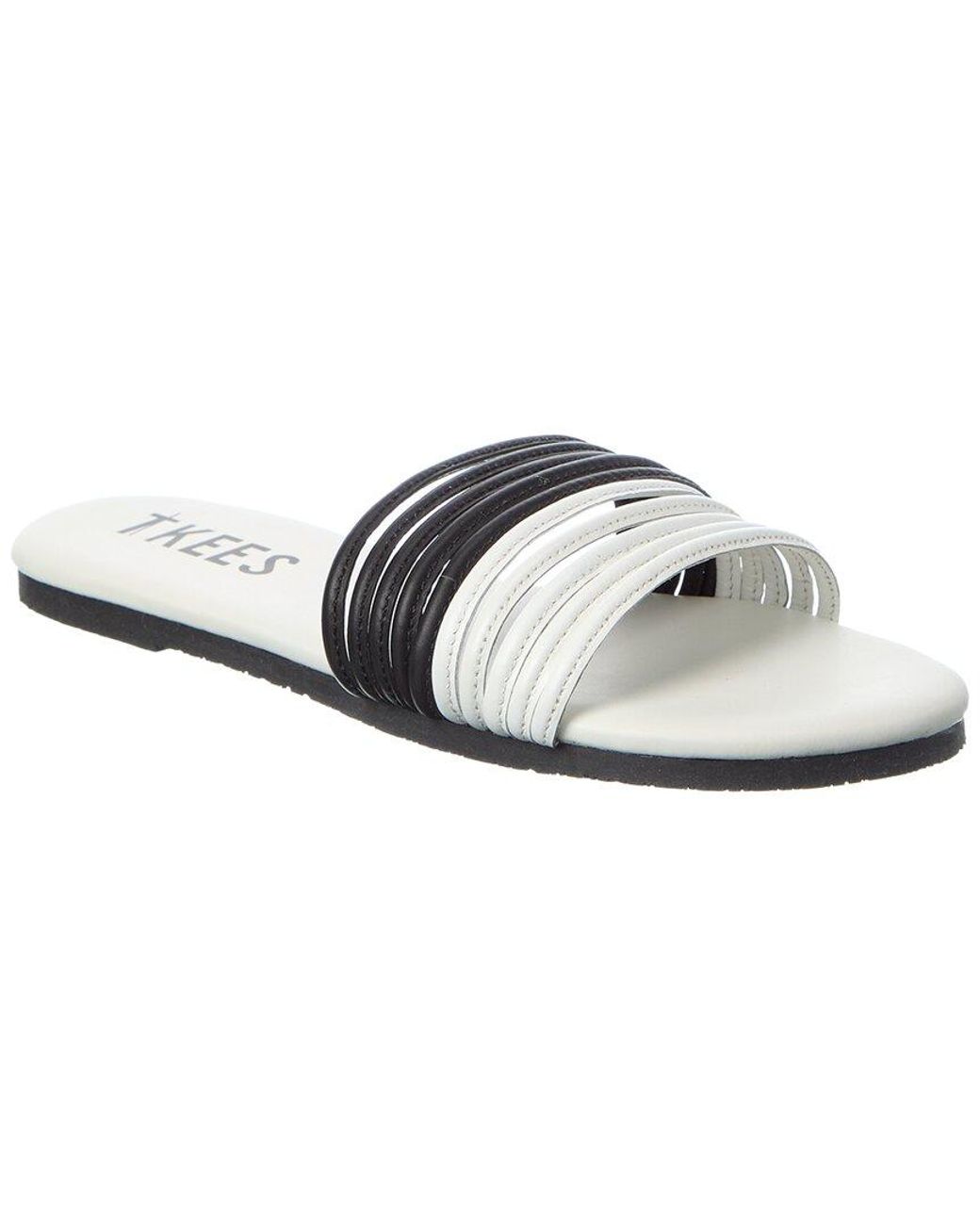 TKEES White Lucas Leather Sandal