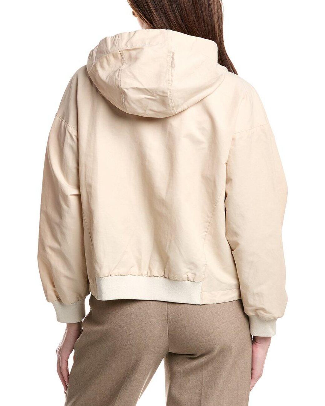 Peserico Natural Linen-Blend Bomber Jacket