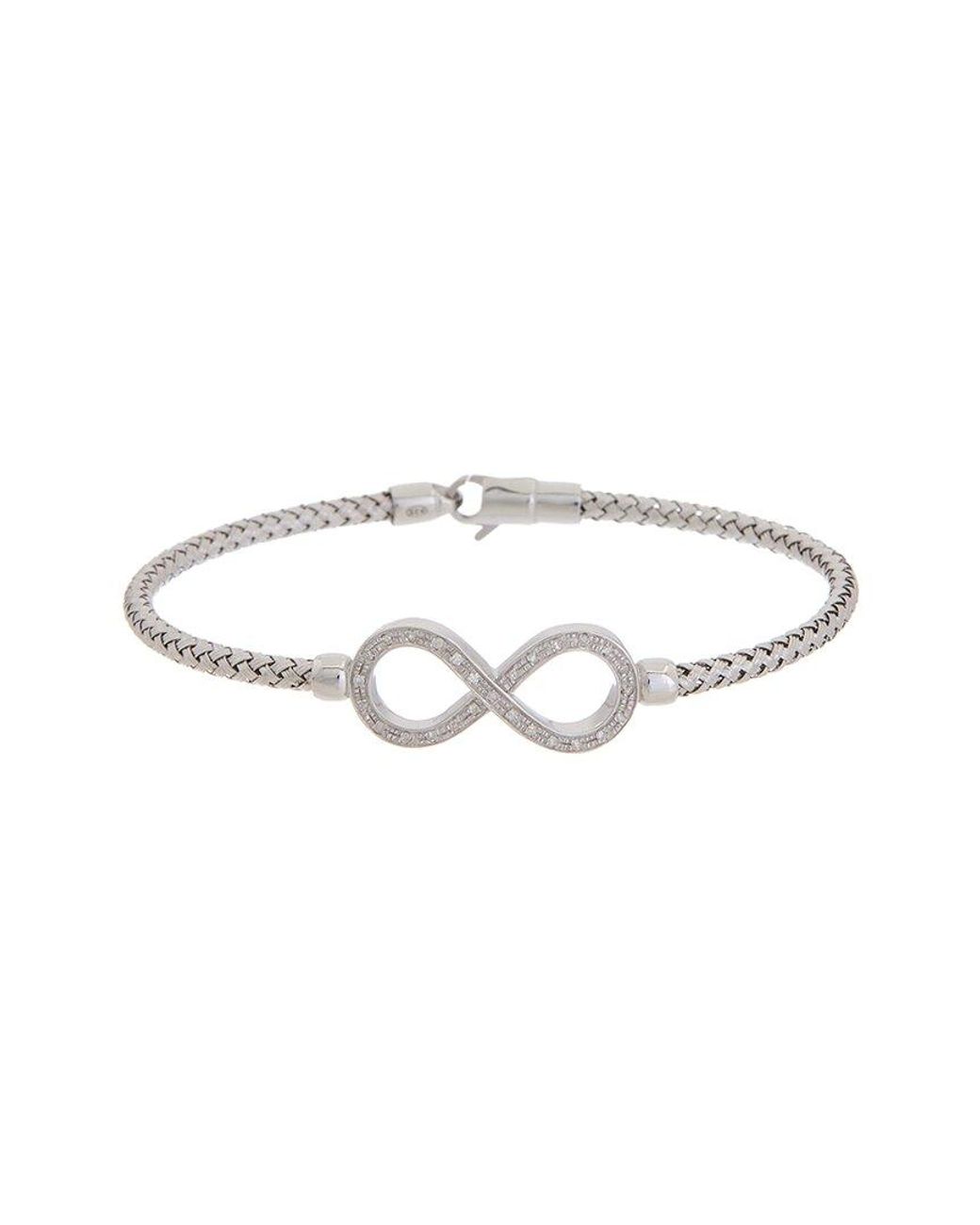 Meshmerise White 18K Over 0.25 Ct. Tw. Diamond Mesh Bangle Bracelet