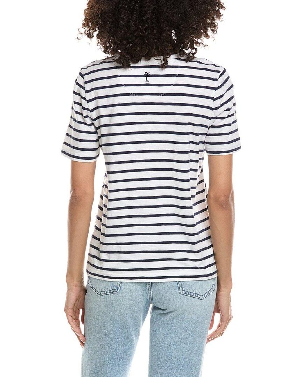 Tommy Bahama Blue Palms Stripe Lux T-Shirt