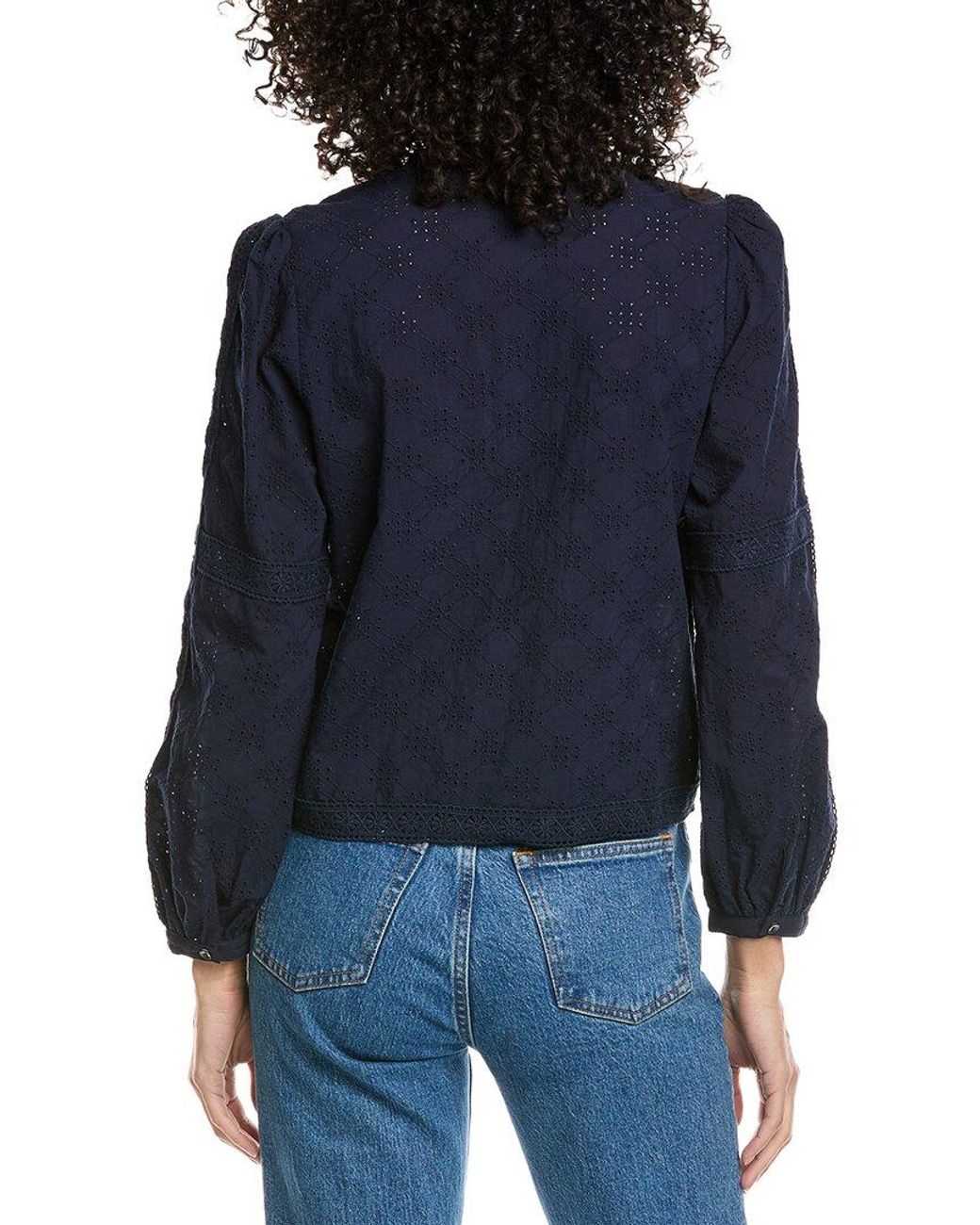 J.McLaughlin Blue Hilarie Blouse