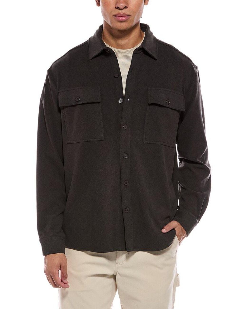 Report Collection Black Butter Soft Knit Shirt for men