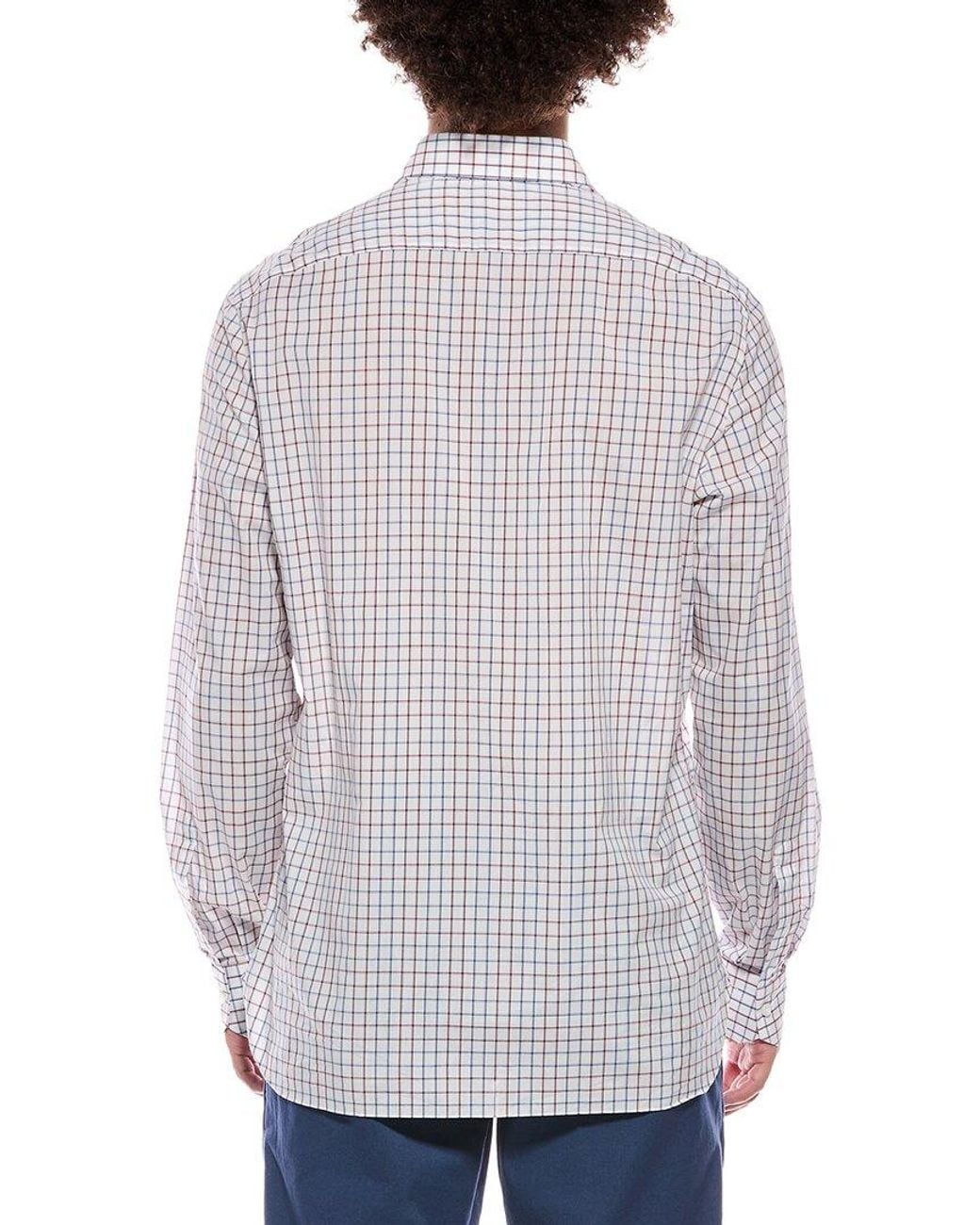 Isaia Blue Milano Mix Woven Shirt for men