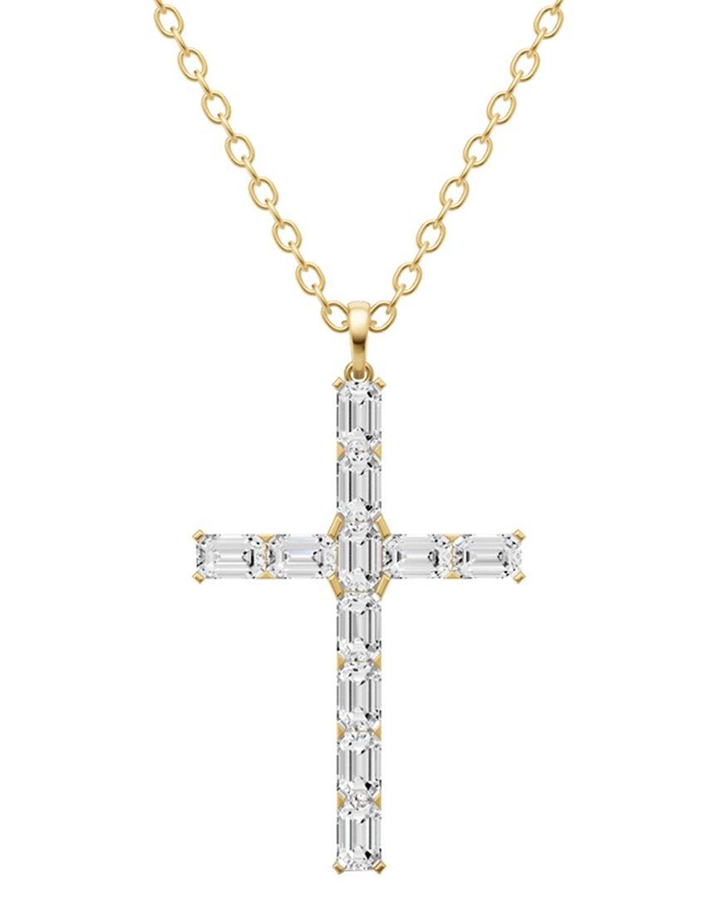 Lab Grown Diamonds Metallic 14K 3.00 Ct. Tw. Lab-Grown Diamond Necklace