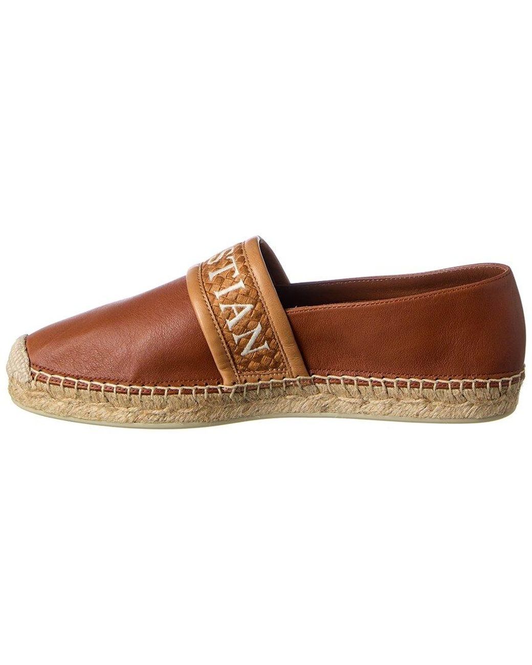 Christian Louboutin Brown Nanoletta Leather Espadrille