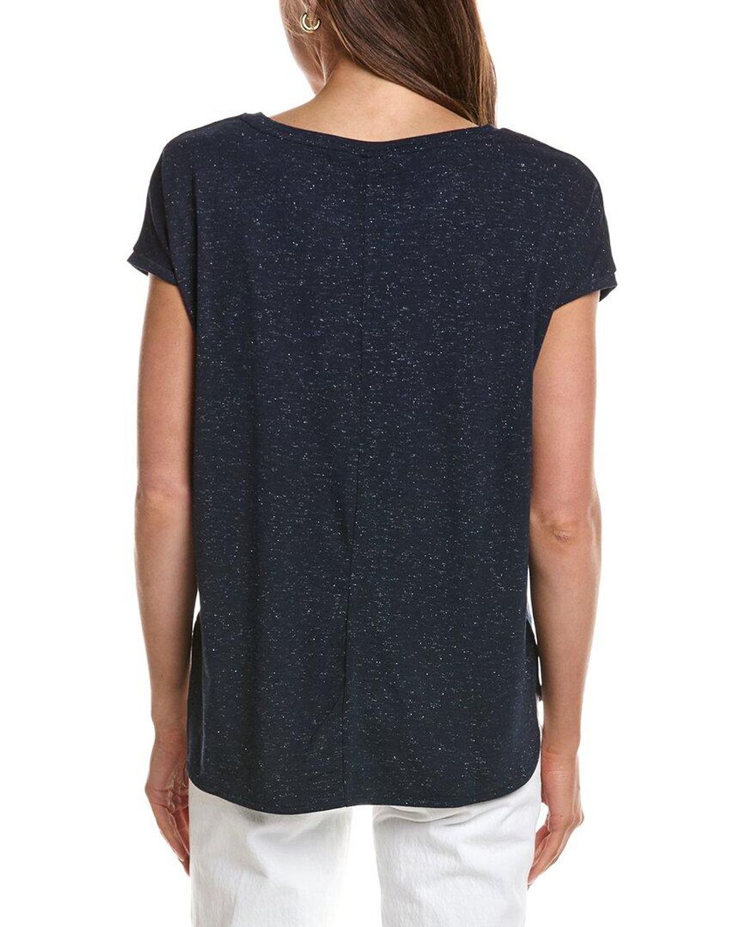 Ichi Blue Ihrebel High-Low T-Shirt