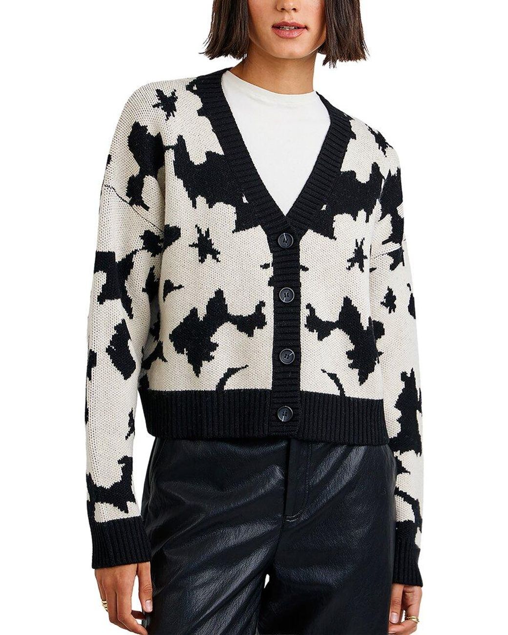 Bella Dahl Blue V-Neck Wool-Blend Cardigan