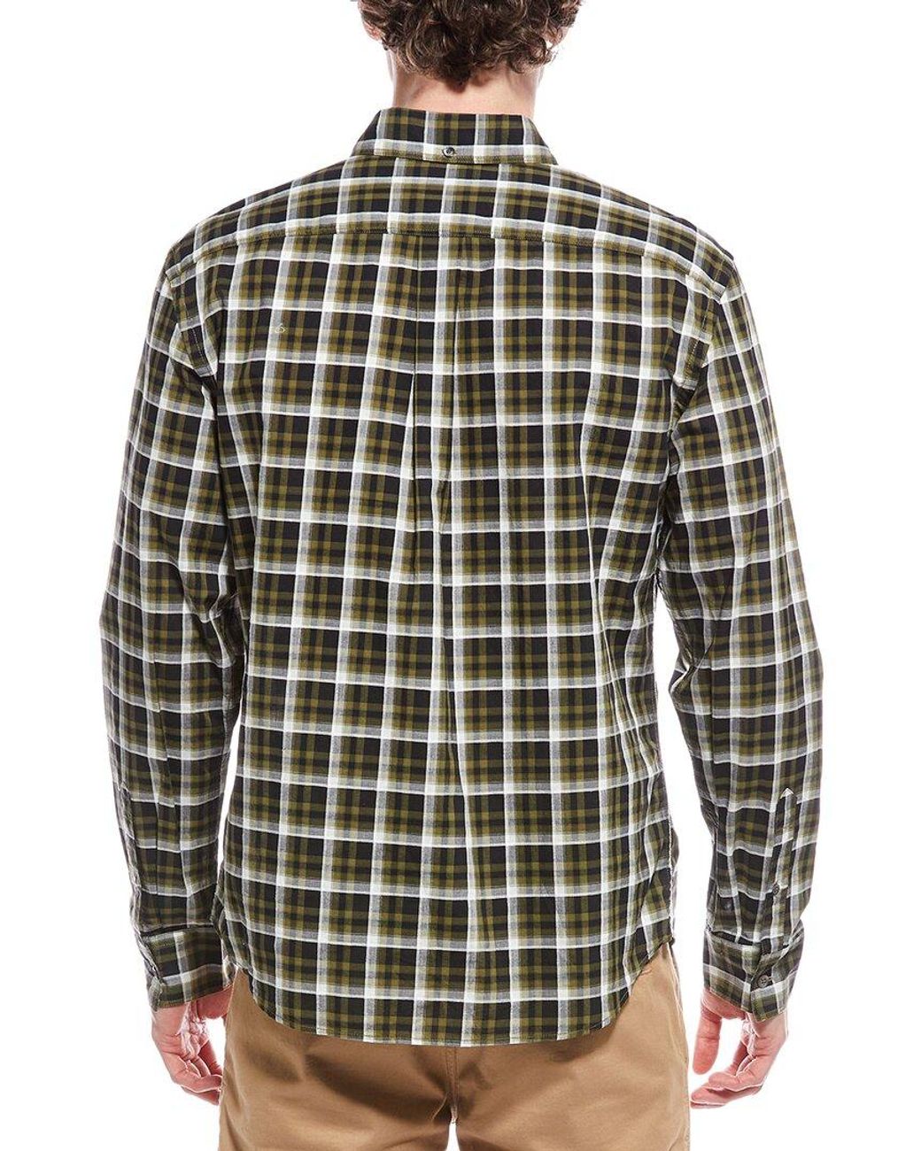 Billy Reid Green Tuscumbia Linen-Blend Shirt for men