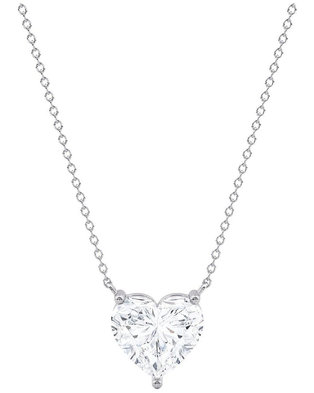 Lab Grown Diamonds Metallic 14K 4.00 Ct. Tw. Lab-Grown Diamond Necklace