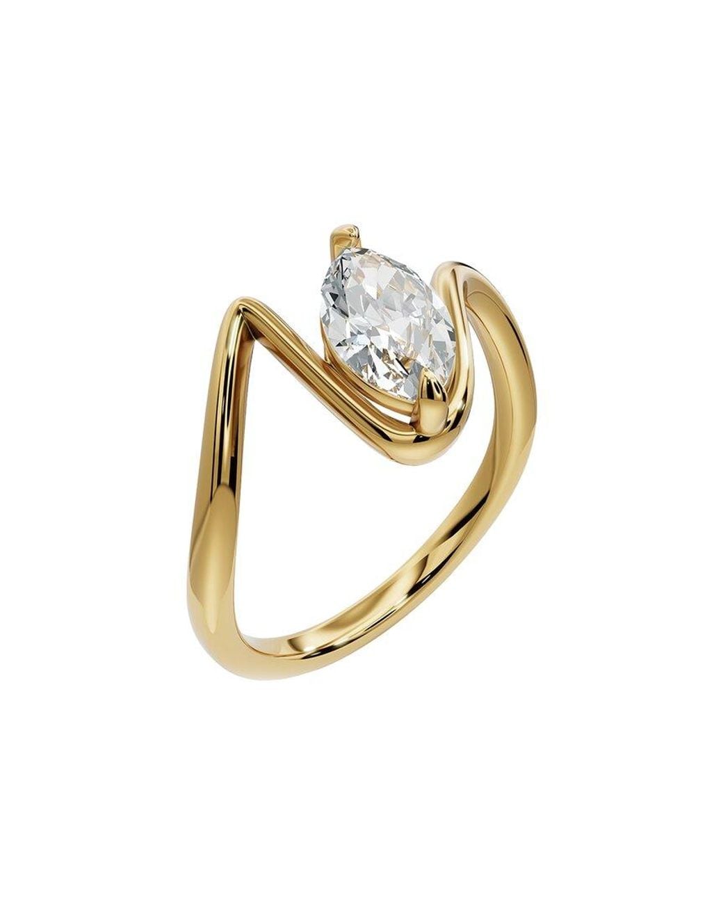 Lab Grown Diamonds Metallic 14K 1.00 Ct. Tw. Lab-Grown Diamond Ring