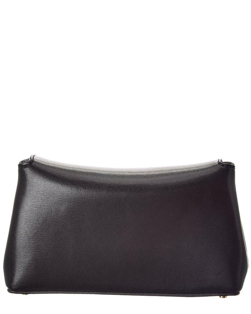 Totême Black T-lock Mini Leather Clutch