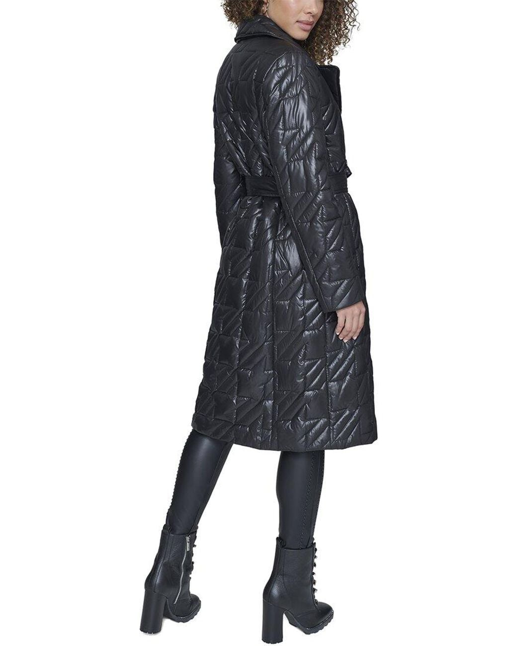 Karl Lagerfeld Black Quilted Puffer Coat
