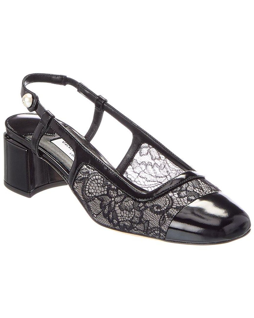 Jimmy Choo Metallic Jimmy Elisa 45 Leather Slingback Pump