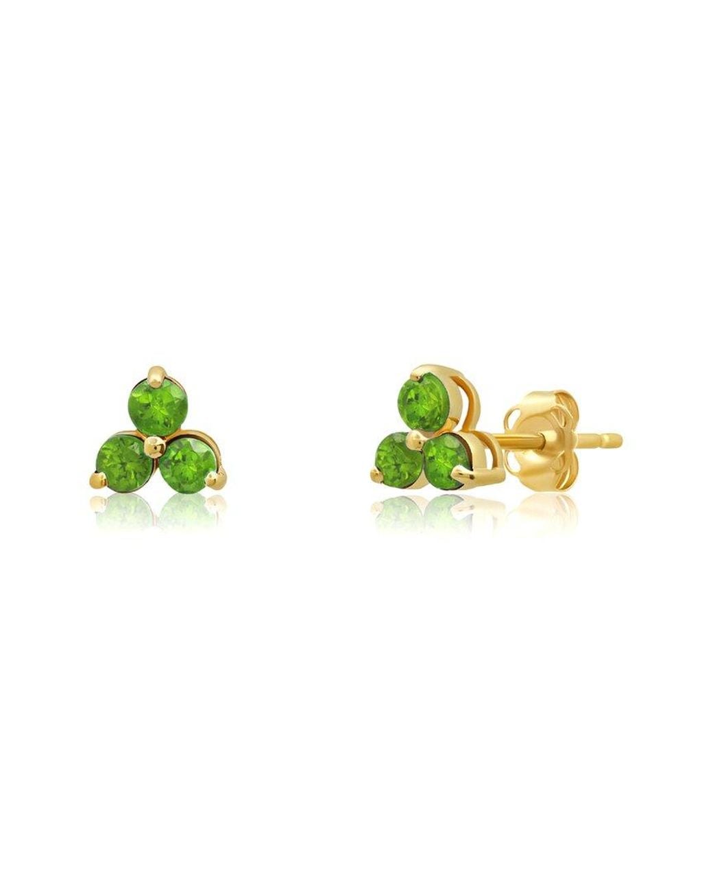 MaxColor Multicolor 14K 0.35 Ct. Tw. Peridot Studs
