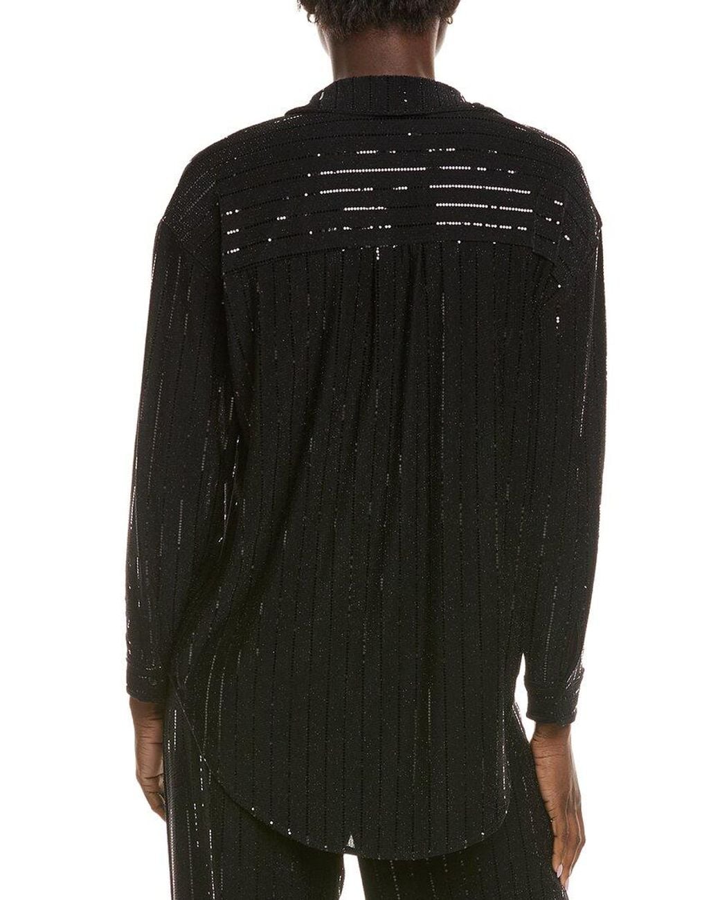 Anne Klein Black Pinstripe Tunic