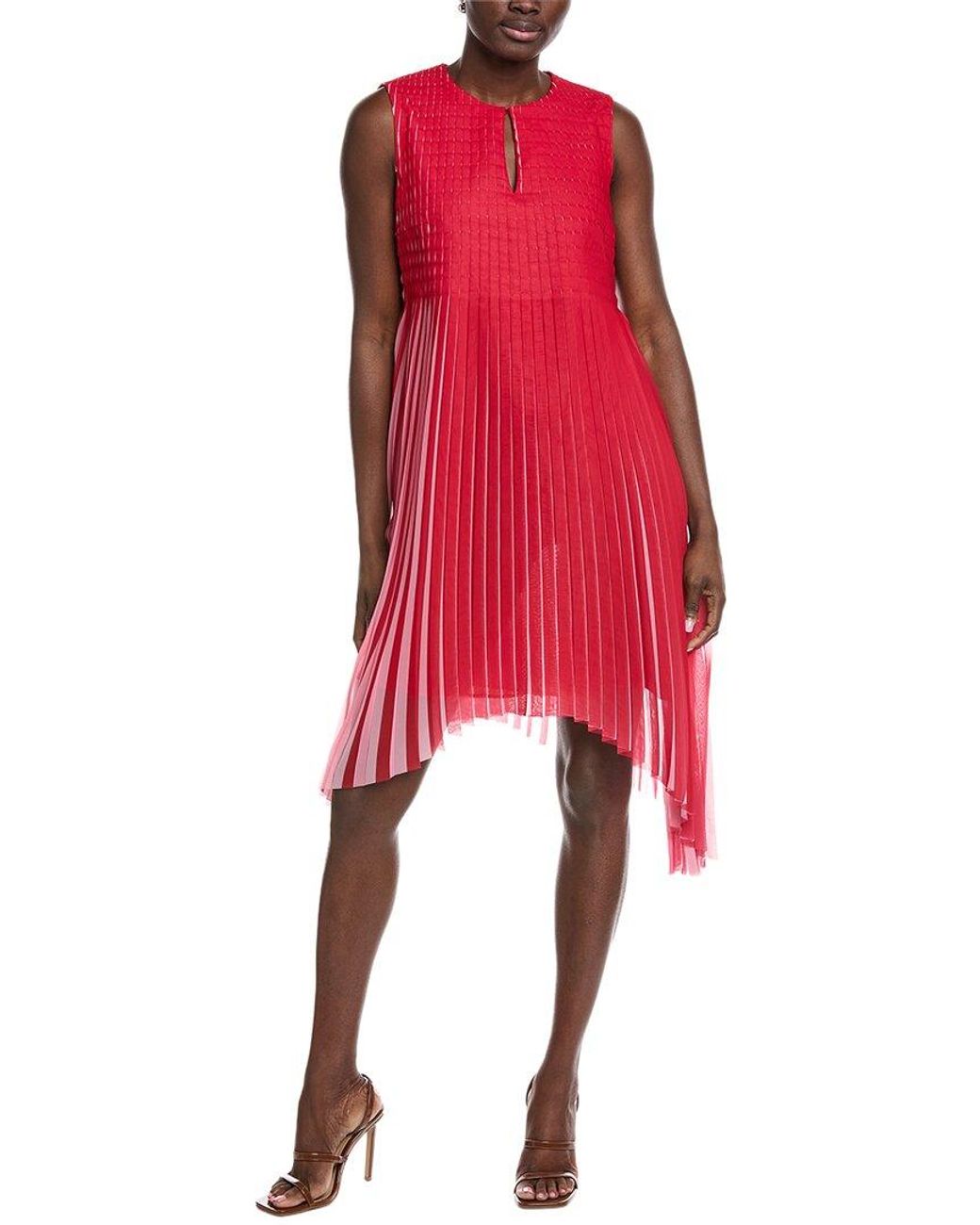 Akris Red Sleeveless Mini Dress