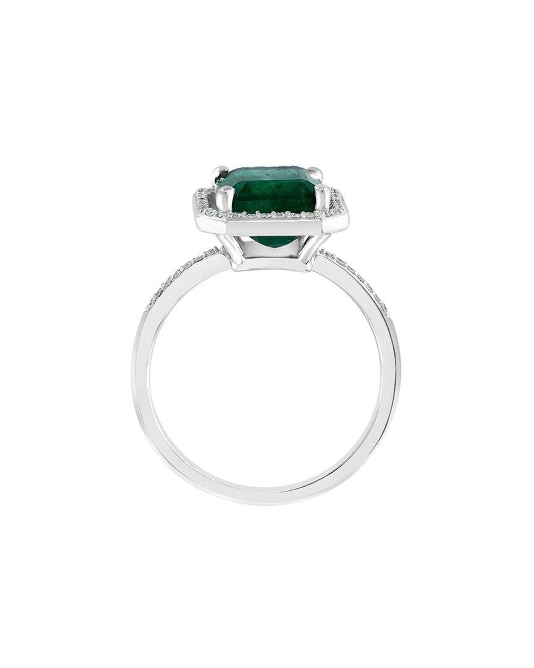 Effy Fine Jewelry Green 18K 3.11 Ct. Tw. Diamond & Emerald Ring