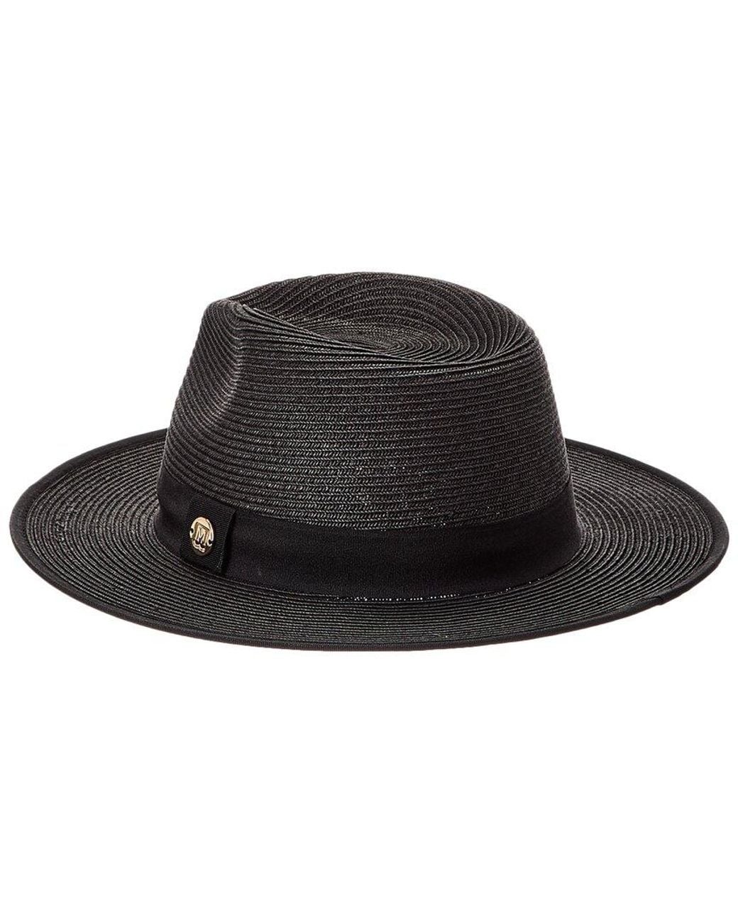 Bruno Magli Black Packable Fedora