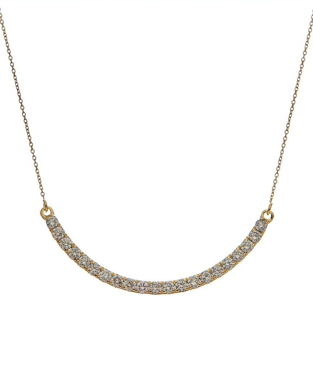 Diamond Select Cuts Metallic 14K 0.25 Ct. Tw. Diamond Necklace
