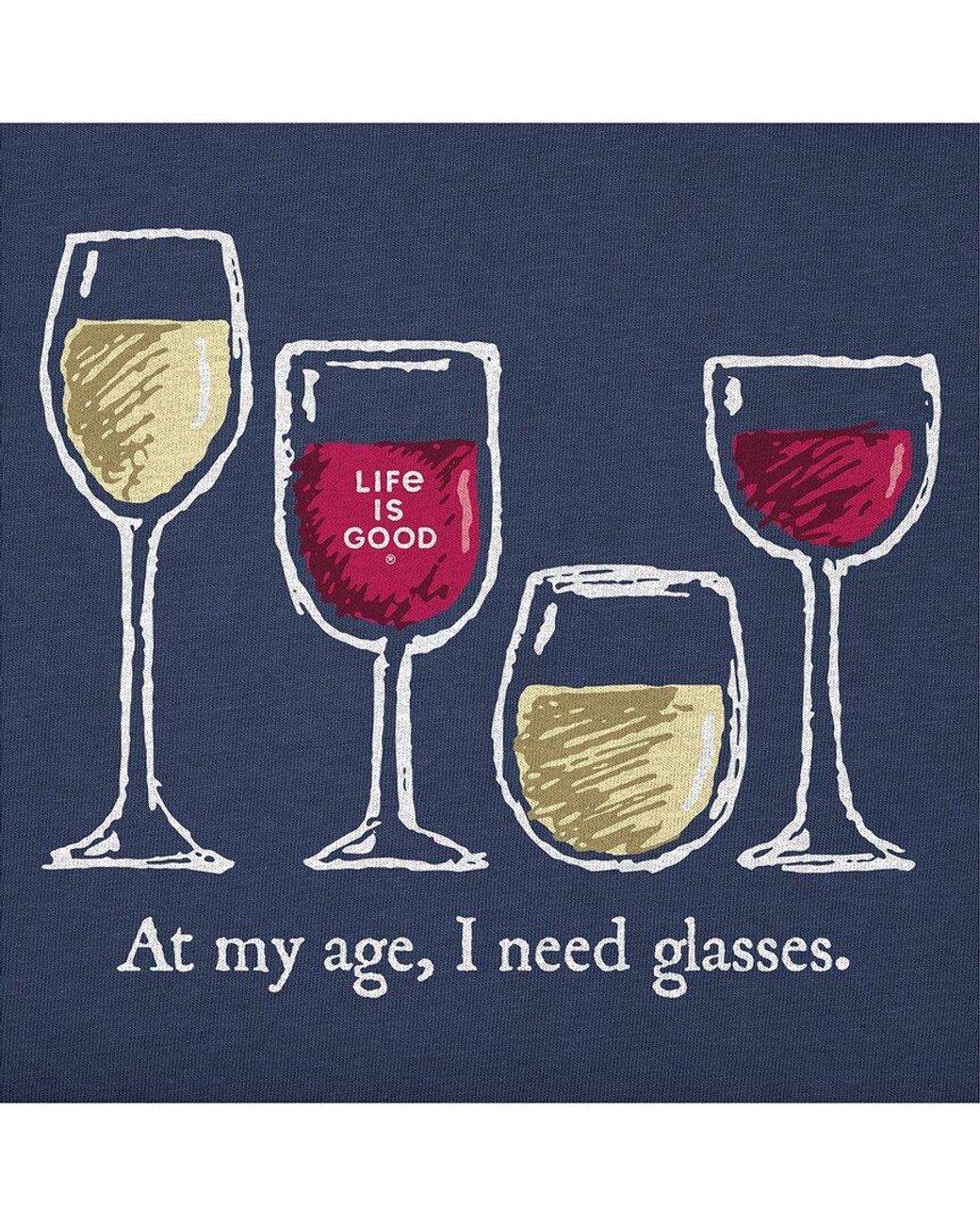 Life Is Good. Blue Crusher Lite V-Neck T-Shirt