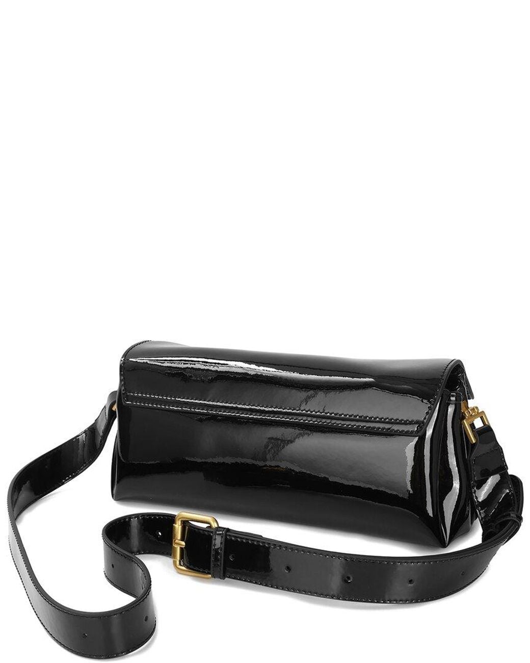 Tiffany & Fred Paris Black Patent Shoulder Bag