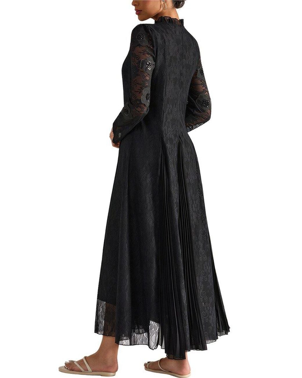 CAMILA BLANCO Black Florida Clothing Midi Dress
