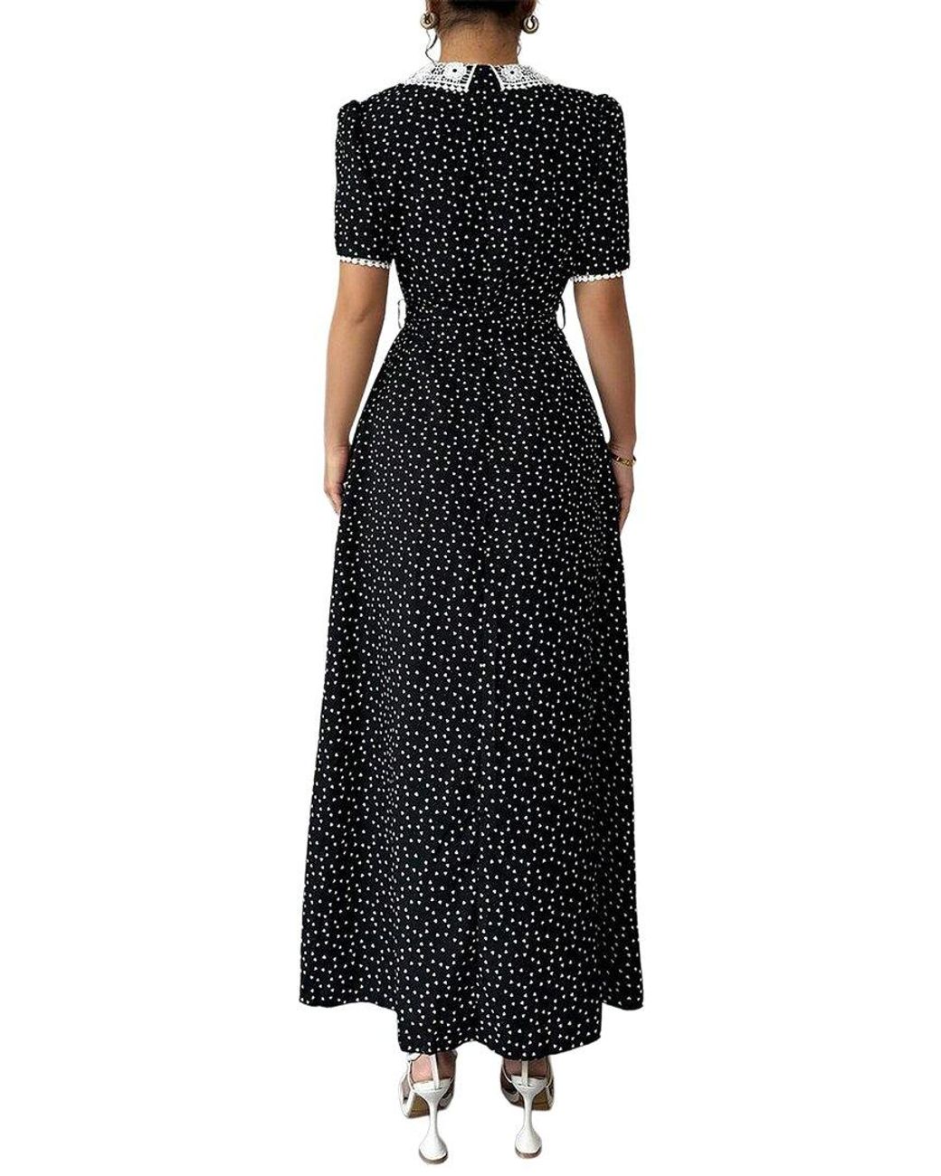 XIRELLI Black Solid Maxi Dress