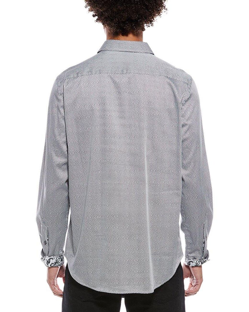 Robert Graham Gray Cheslyn Woven Shirt for men