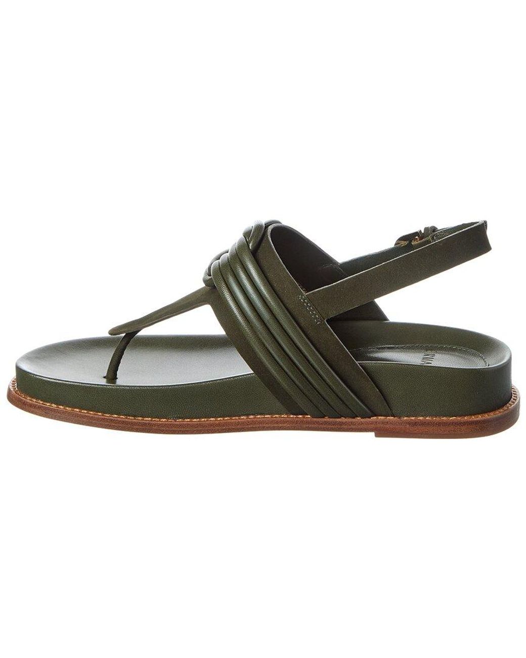 Alexandre Birman Green V 40 Leather Sandal