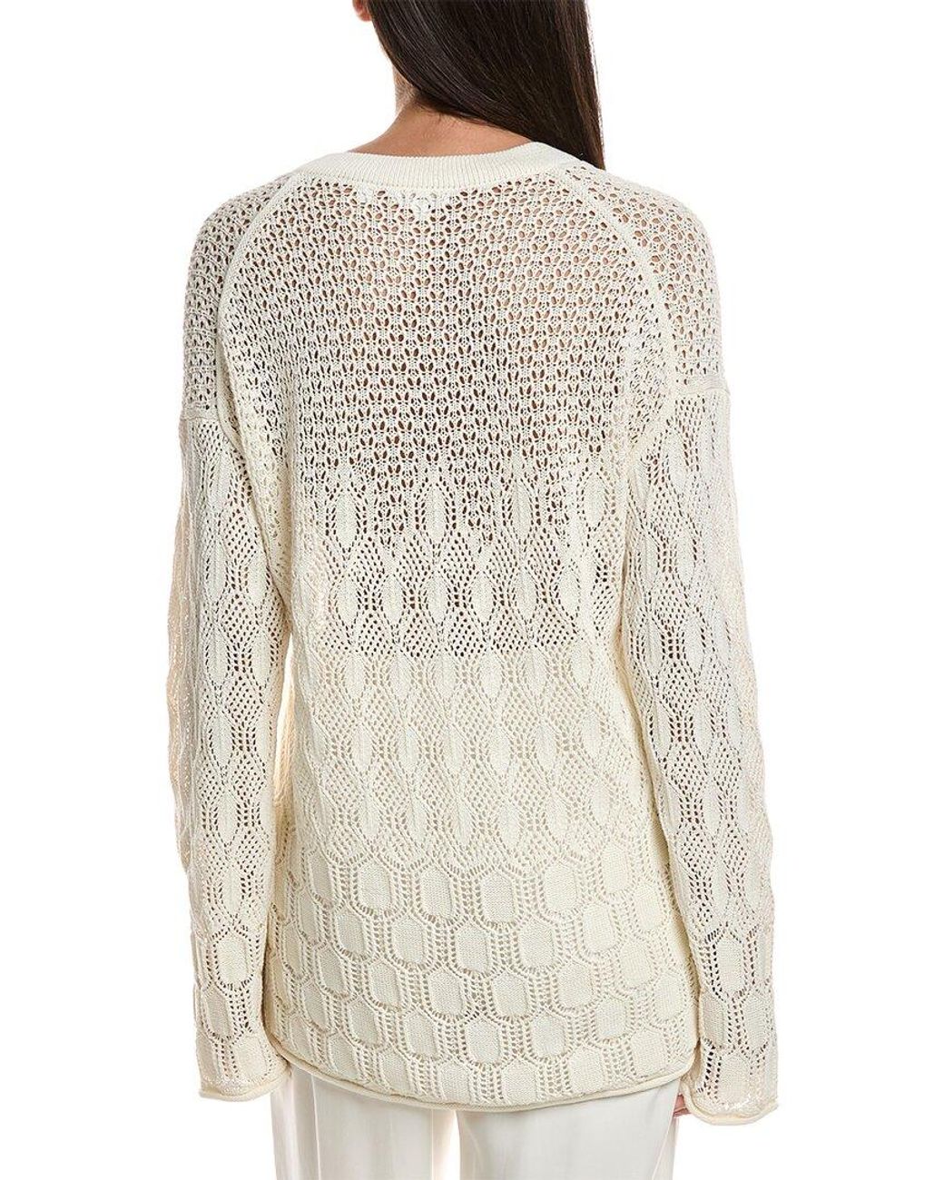 A.L.C. White Keri Silk-Blend Sweater