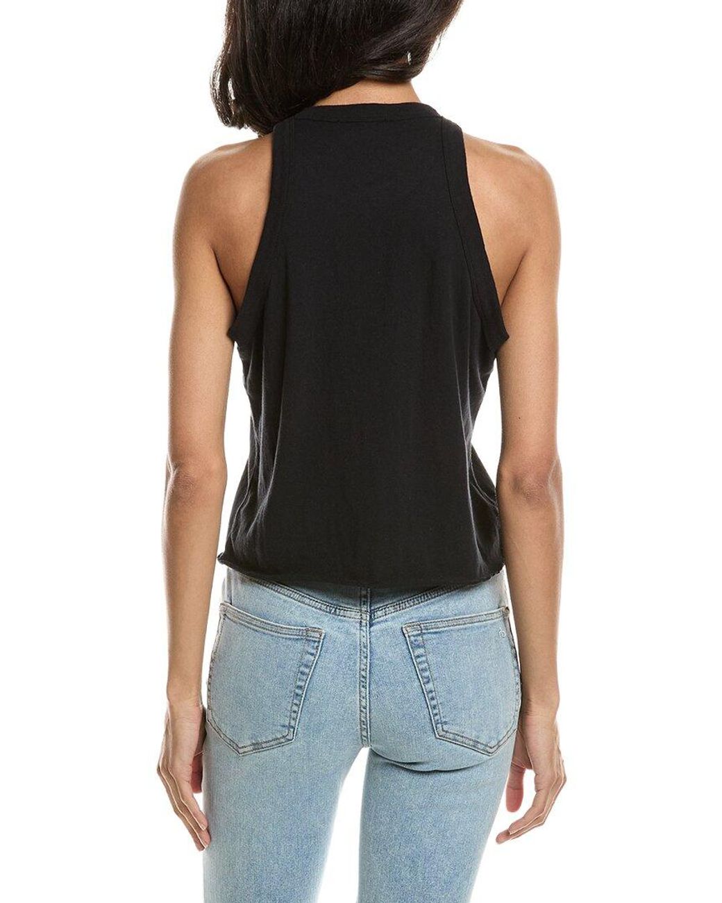 James Perse Black Jersey Muscle Tank Top
