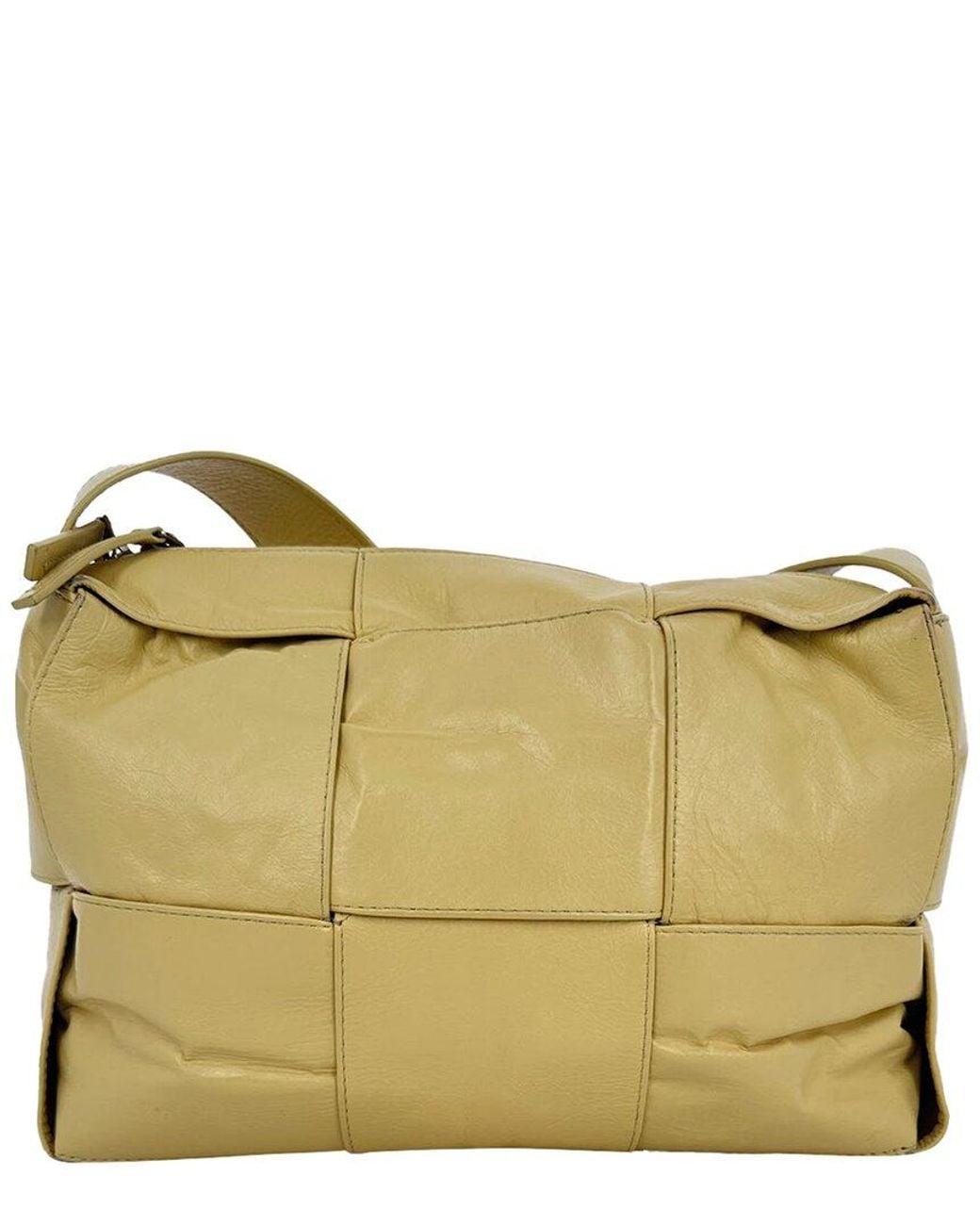 Bottega Veneta Metallic Calfskin Leather Medium Arco Camera Bag (Authentic Pre-Loved)