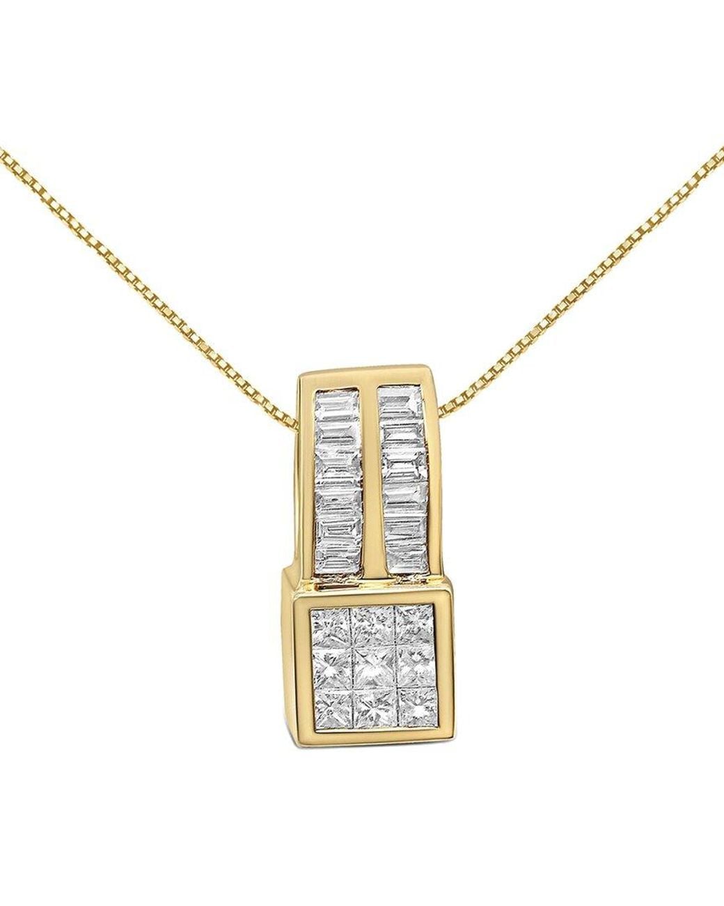 Haus of Brilliance Metallic 14K 1.22 Ct. Tw. Diamond Pendant Necklace