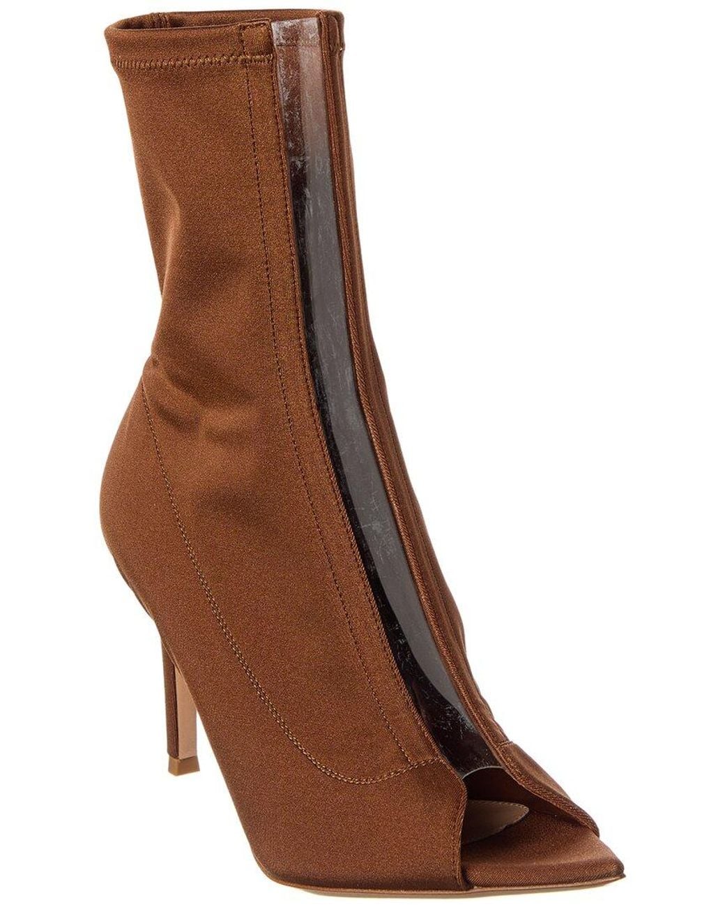 Gianvito Rossi Brown Hiroko 85 Lycra & Vinyl Bootie