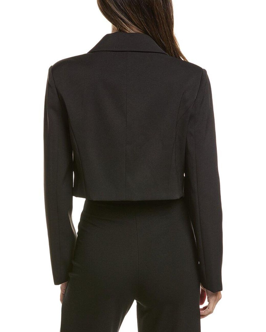 Gracia Black Applique Bow Crop Jacket