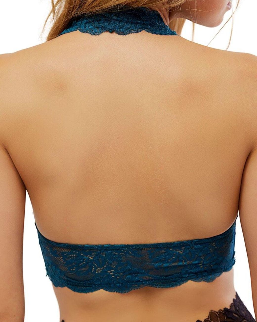 Free People Blue Last Dance Lace Bralette