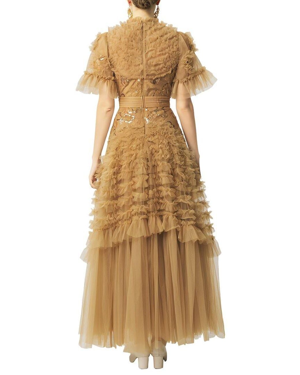 Olivia Taylor Natural Embellished Dress