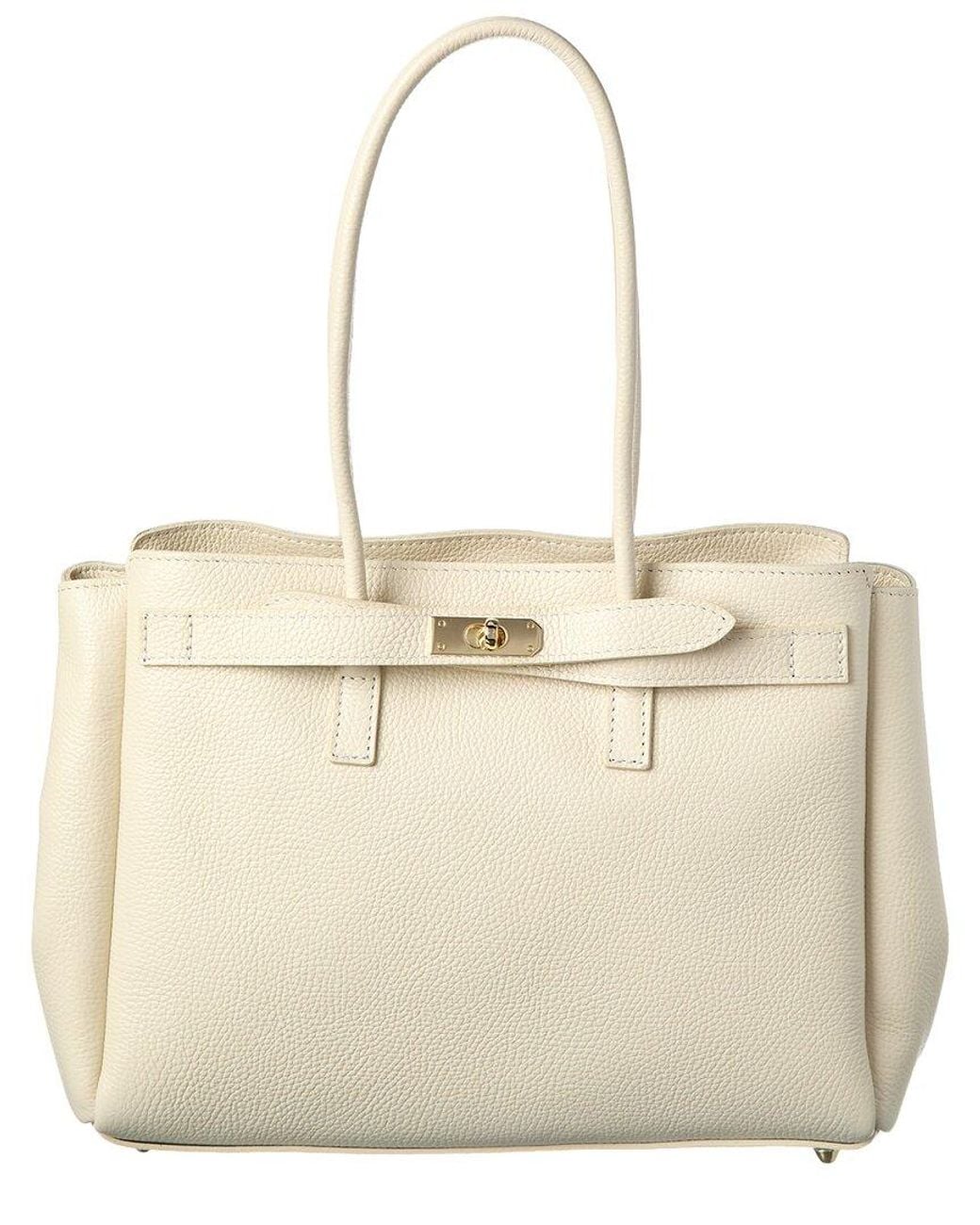Isabella Rossetti Natural Arden Leather Handbag