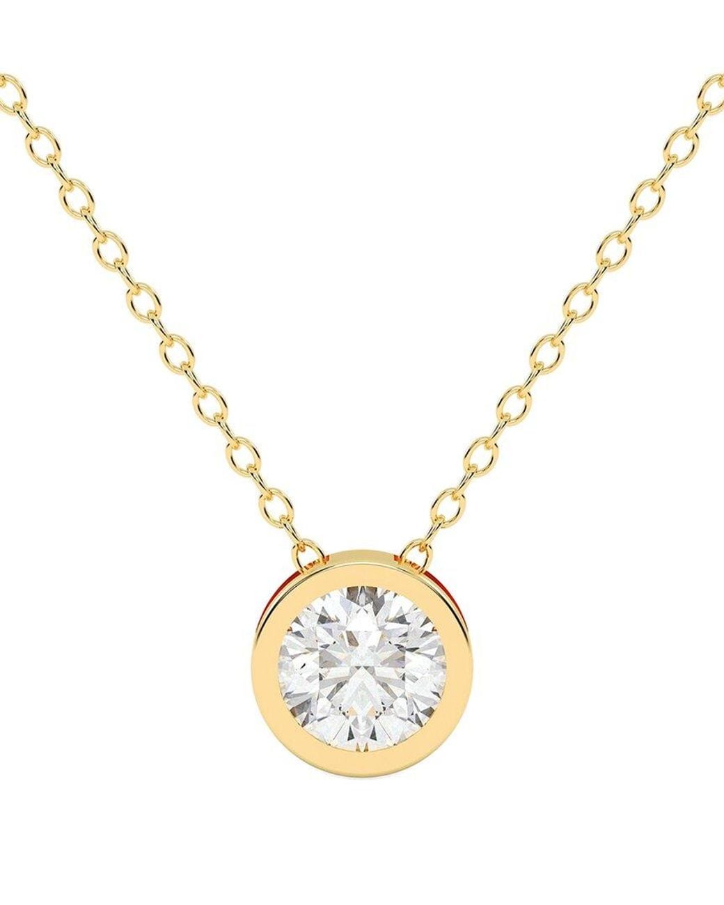 Lab Grown Diamonds Metallic 14K 2.00 Ct. Tw. Lab-Grown Diamond Necklace